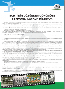 Çaykur Rize Spor broşur